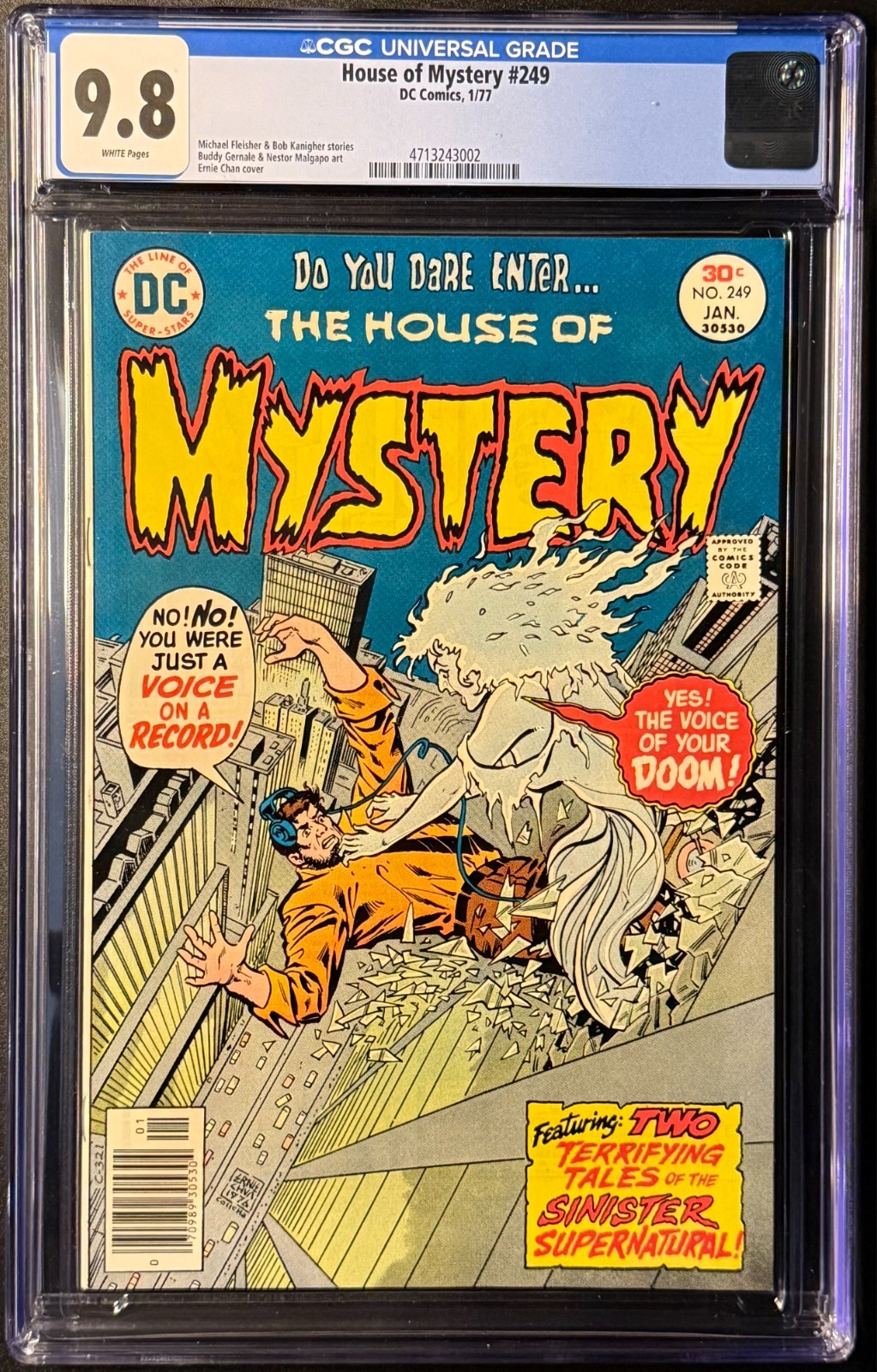 House of Mystery #249 (DC, 1977) CGC 9.8 WP Bronze Age Horror Ernie Chan Cover