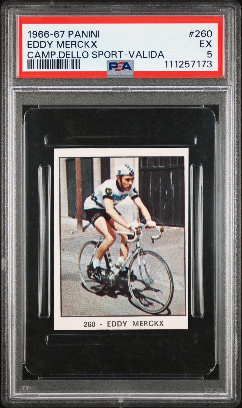 1966 PANINI CAMPIONI DELLO SPORT VALIDA #260 EDDY MERCKX PSA 5