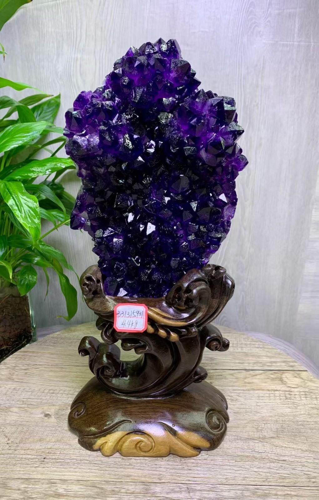 9.7LB Large Natural Amethyst Geode Cathedral Crystal Cluster Specimen Healing