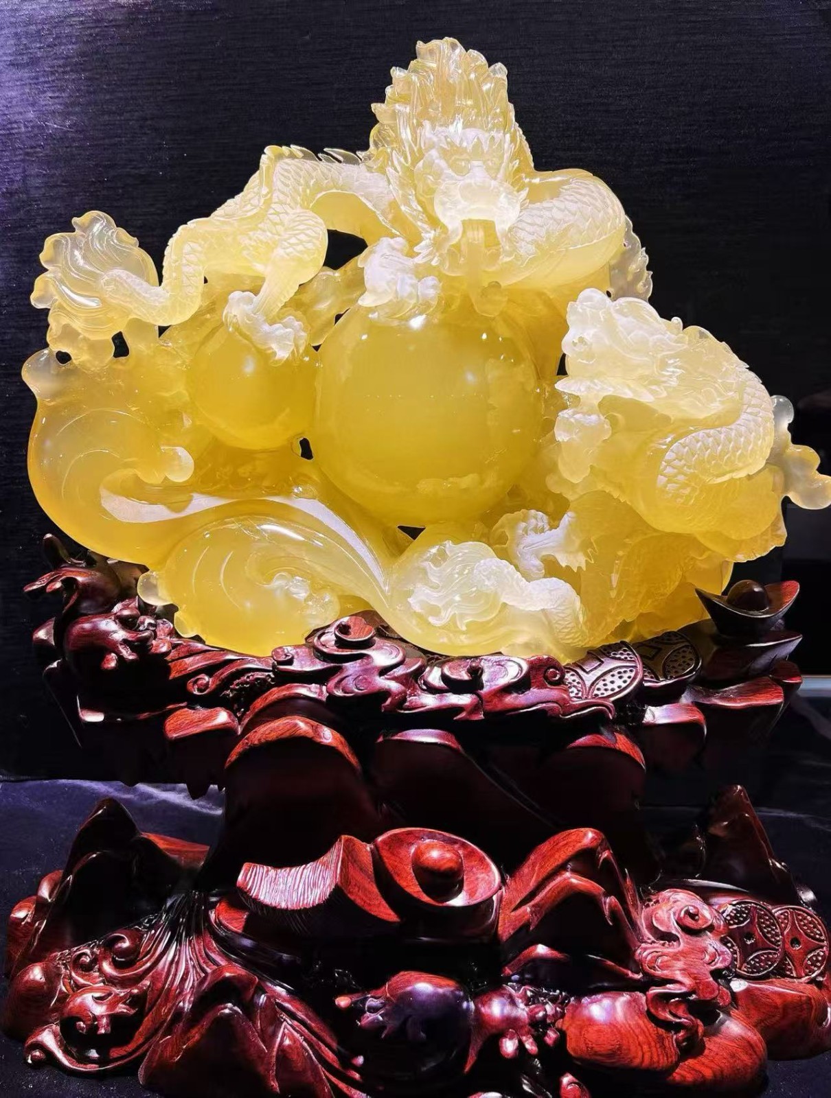 58LBMuseum leveNatural citrine quartz Crystal Carving hand carved crystal dragon 58LBMuseum leveNatural citrine quartz Crystal Carving hand carved crystal dragon