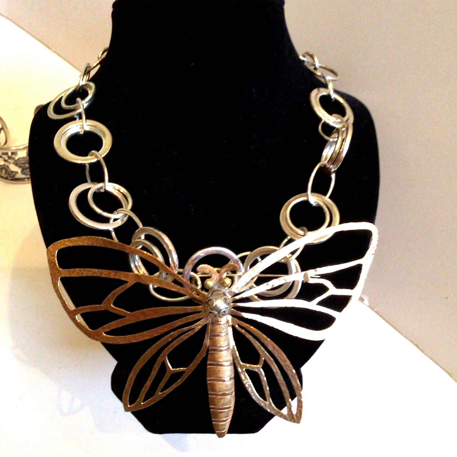 GORGEOUS EMILIA CASTILLO NECKLACE TUMBAGO GOLD 6” BUTTERFLY 18”-21”ONE OF A KIND GORGEOUS EMILIA CASTILLO NECKLACE TUMBAGO GOLD 6” BUTTERFLY 18”-21”ONE OF A KIND
