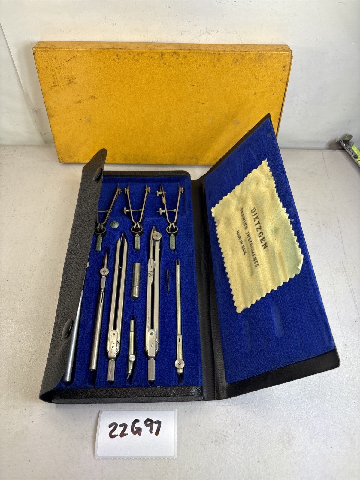 Drafting Instruments Set w/Case & Box National Dietzgen 1186 Vintage 22G97 Drafting Instruments Set w/Case & Box National Dietzgen 1186 Vintage 22G97