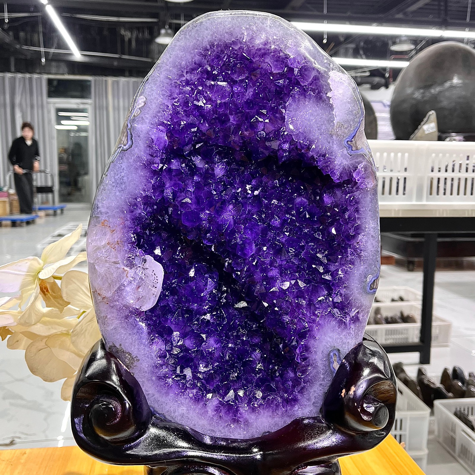 16.4LB  Large Natural Amethyst Geode Cathedral Crystal Cluster Specimen Energy