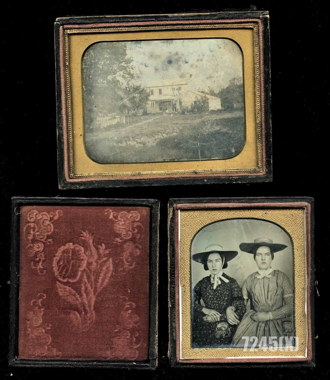 1840s Daguerreotype Lot Richmond Virginia Girls Outdoor House Scene 1800s Photo 1840s Daguerreotype Lot Richmond Virginia Girls Outdoor House Scene 1800s Photo