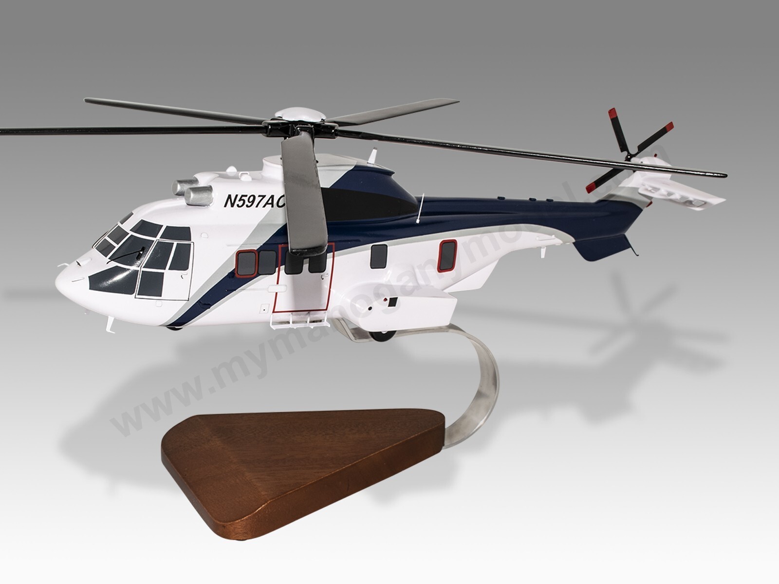 Airbus Eurocopter EC225LP Air Center Desk Wood Helicopter Model Large Scale 1/48 Airbus Eurocopter EC225LP Air Center Desk Wood Helicopter Model Large Scale 1/48