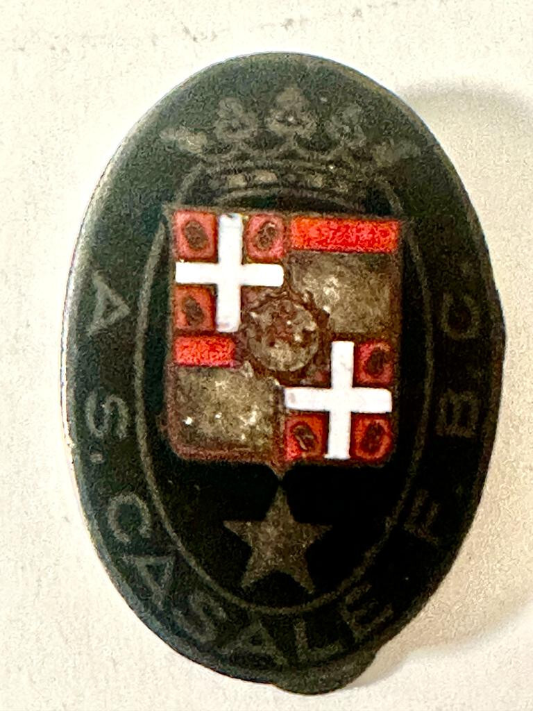 Casale Monferrato football A.S. F.B.C. enamel badge first half '900 Casale Monferrato football A.S. F.B.C. enamel badge first half '900