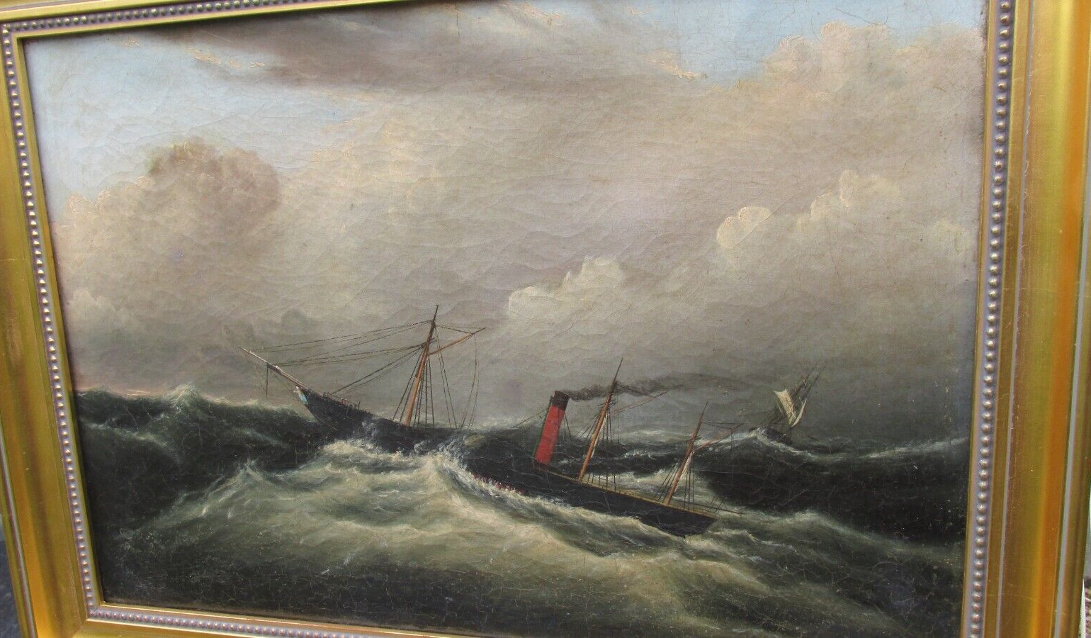Captain Clelands 1841 Liverpool cabin painting CUNARD QUEEN ANNE Fitz Henry Lane Captain Clelands 1841 Liverpool cabin painting CUNARD QUEEN ANNE Fitz Henry Lane