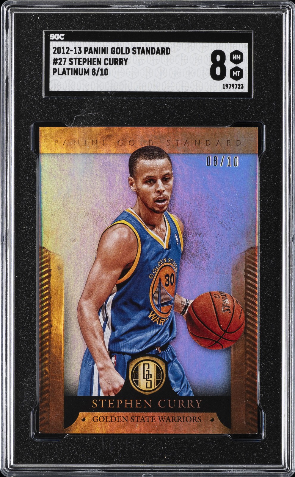 2012 PANINI GOLD STANDARD PLATINUM #27 STEPHEN CURRY 8/10 SGC 8 2012 PANINI GOLD STANDARD PLATINUM #27 STEPHEN CURRY 8/10 SGC 8