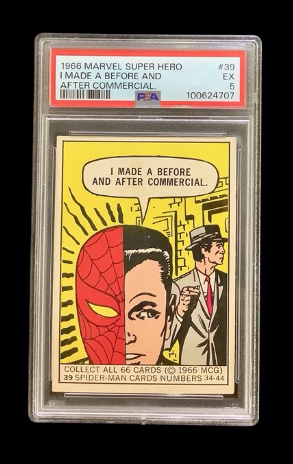 CORRECTED SHORTPRINT: 1966 marvel super hero #39 spiderman; FULL grey arm PSA 5 CORRECTED SHORTPRINT: 1966 marvel super hero #39 spiderman; FULL grey arm PSA 5