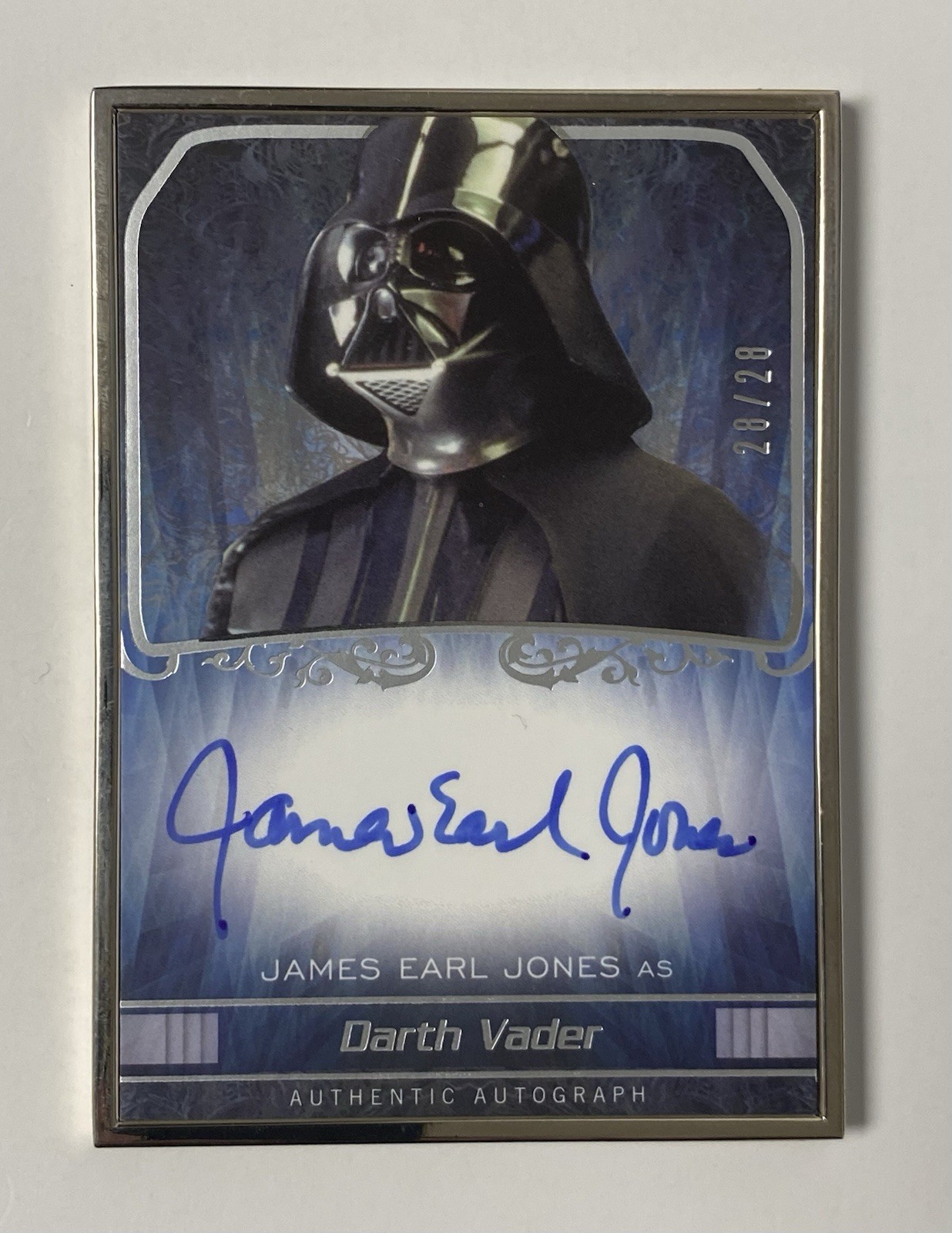 2015 Star Wars Masterwork Silver Frame AUTO JAMES EARL JONES DARTH VADER 28/28