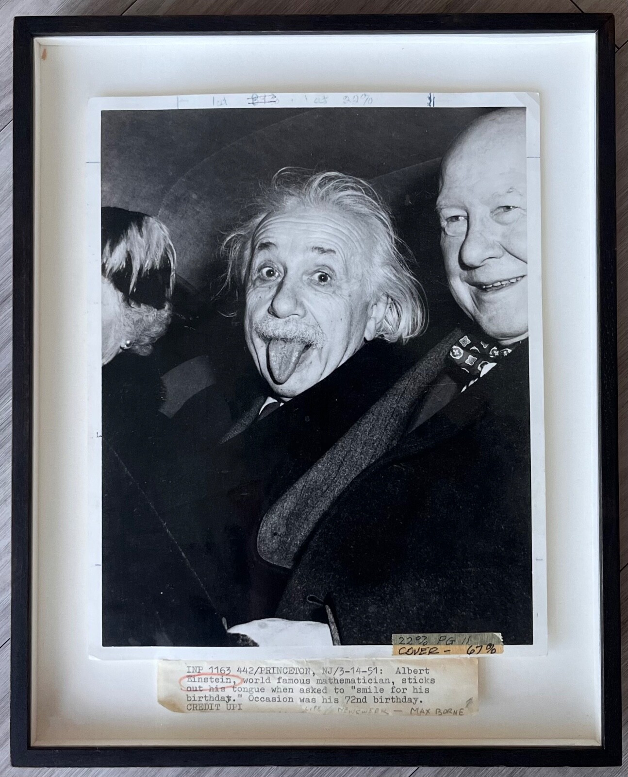 Albert Einstein  (Original Uncropped Press Print / Princeton)