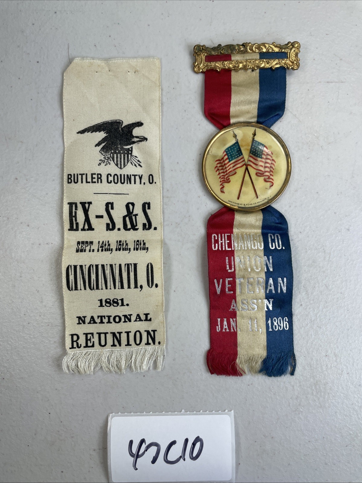 GAR Reunion Ribbon Lot Butler County Chenego Grand Army Of The Republic 47C10 GAR Reunion Ribbon Lot Butler County Chenego Grand Army Of The Republic 47C10