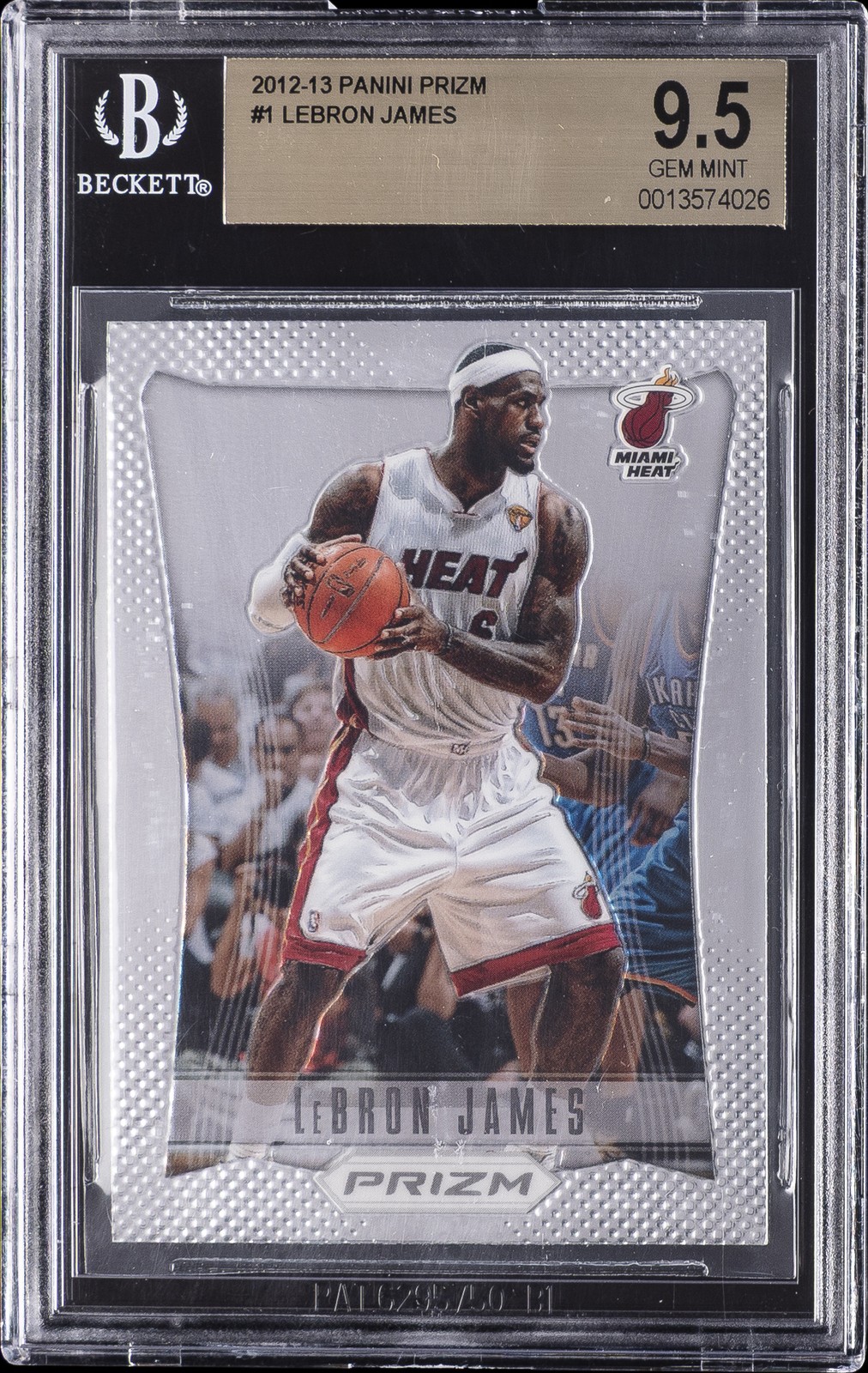 2012-13 PANINI PRIZM #1 LEBRON JAMES BGS 9.5 2012-13 PANINI PRIZM #1 LEBRON JAMES BGS 9.5