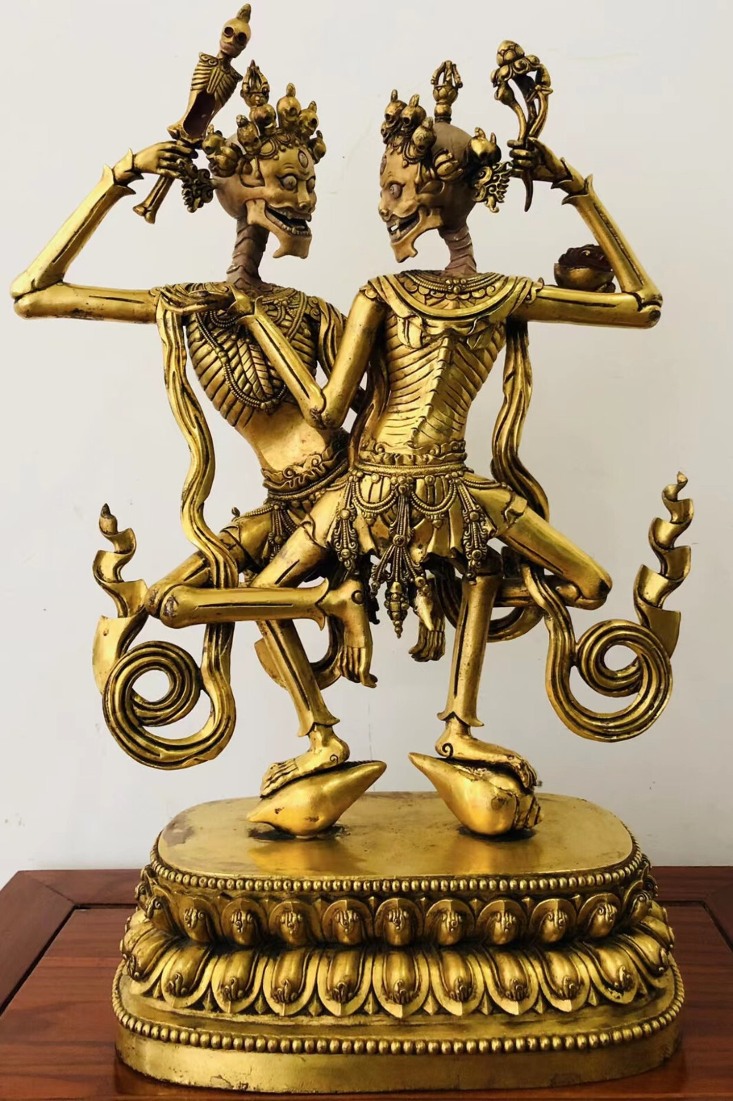 20'' Tibet Old Shri Chitipati Buddha Copper Statue
