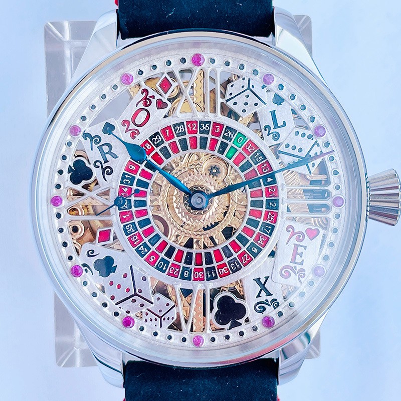Casino Watch 1930 Manual Wind Custom Skeleton Mens Japan JP Casino Watch 1930 Manual Wind Custom Skeleton Mens Japan JP