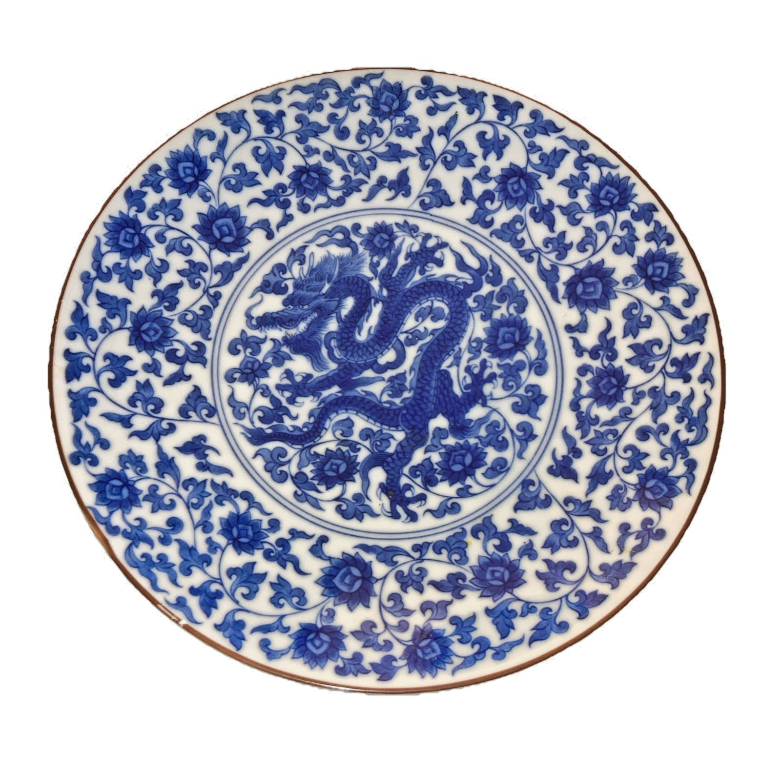 vintage blue white Dragon peak plate Fitz & Floyd FF Japan Sanyo porcelain vintage blue white Dragon peak plate Fitz & Floyd FF Japan Sanyo porcelain