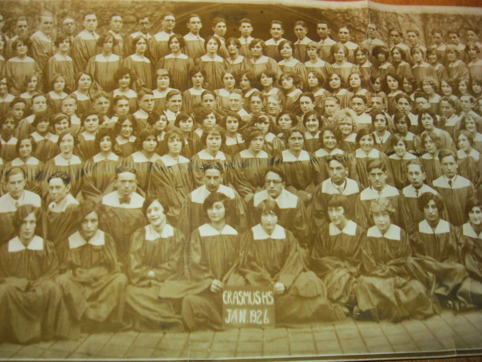 1926 Erasmus Hall Academy High School Panoramic class Photograph NYC, 38 1926 Erasmus Hall Academy High School Panoramic class Photograph NYC, 38