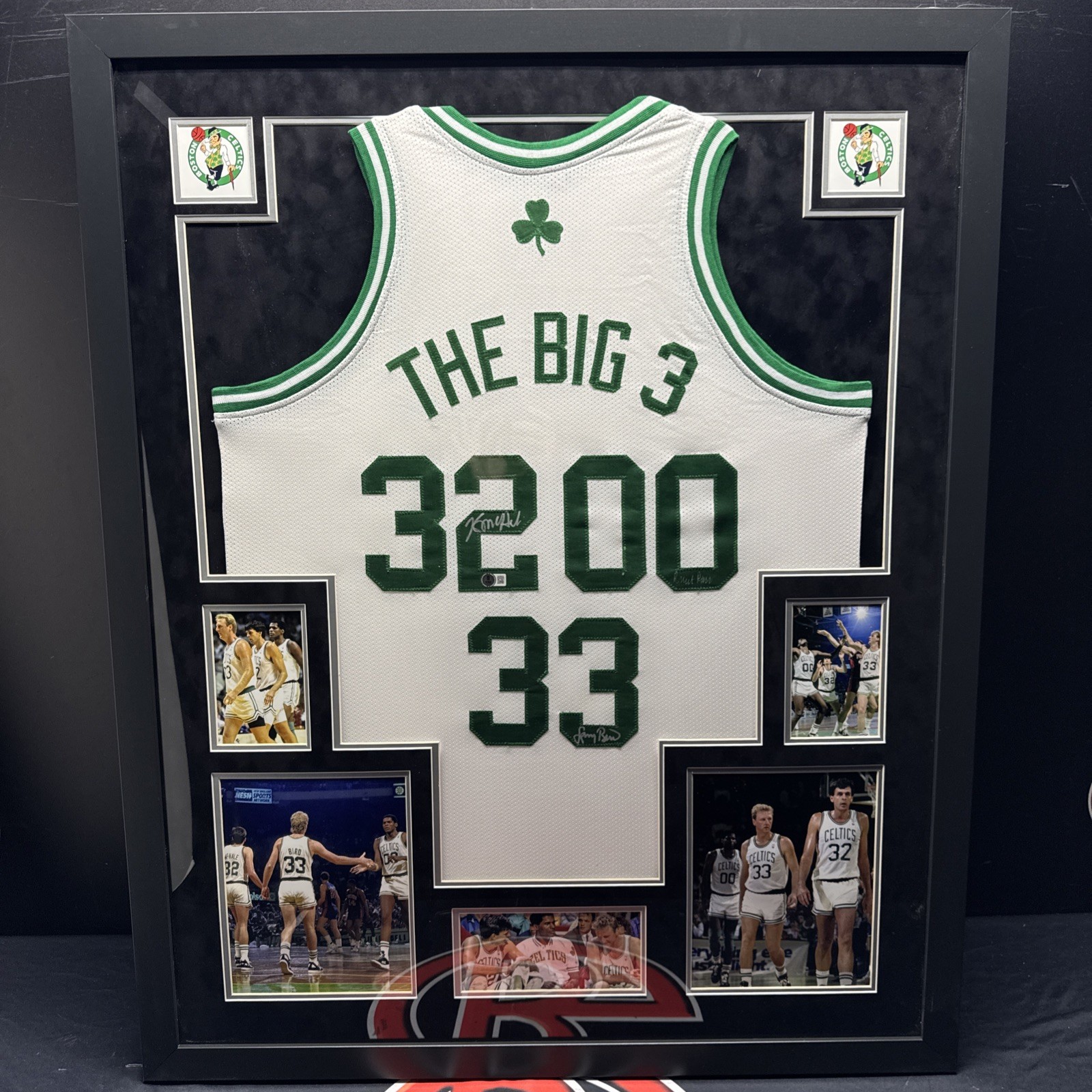 Larry Bird Kevin McHale Robert Parrish Autographed Boston Celtics Jersey BAS COA Larry Bird Kevin McHale Robert Parrish Autographed Boston Celtics Jersey BAS COA