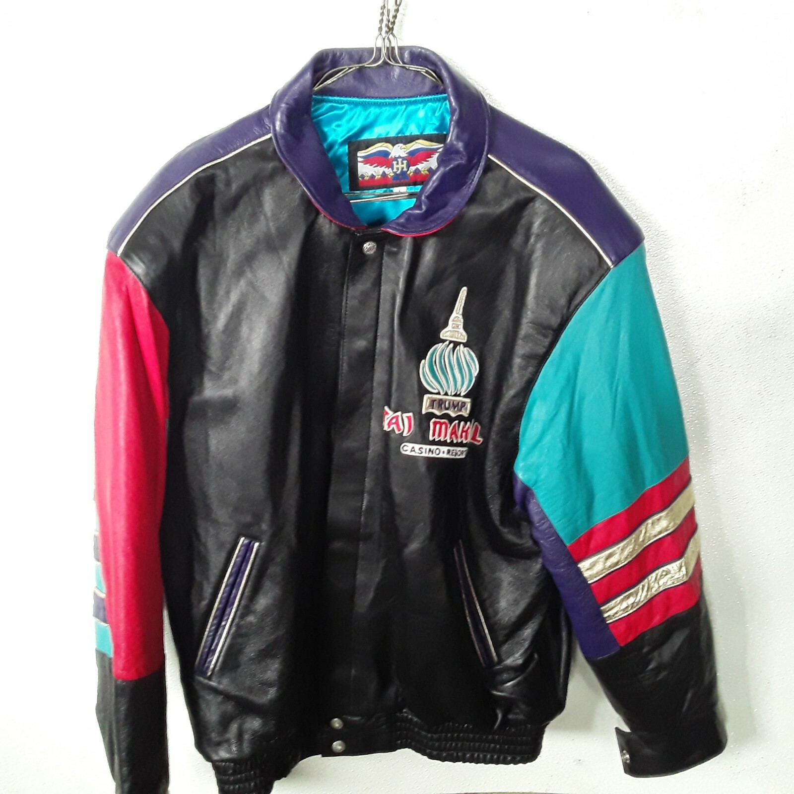*RARE* TRUMP Taj Mahal Leather Jacket - L *Special Edition* Jeff Hamilton 1992 *RARE* TRUMP Taj Mahal Leather Jacket - L *Special Edition* Jeff Hamilton 1992