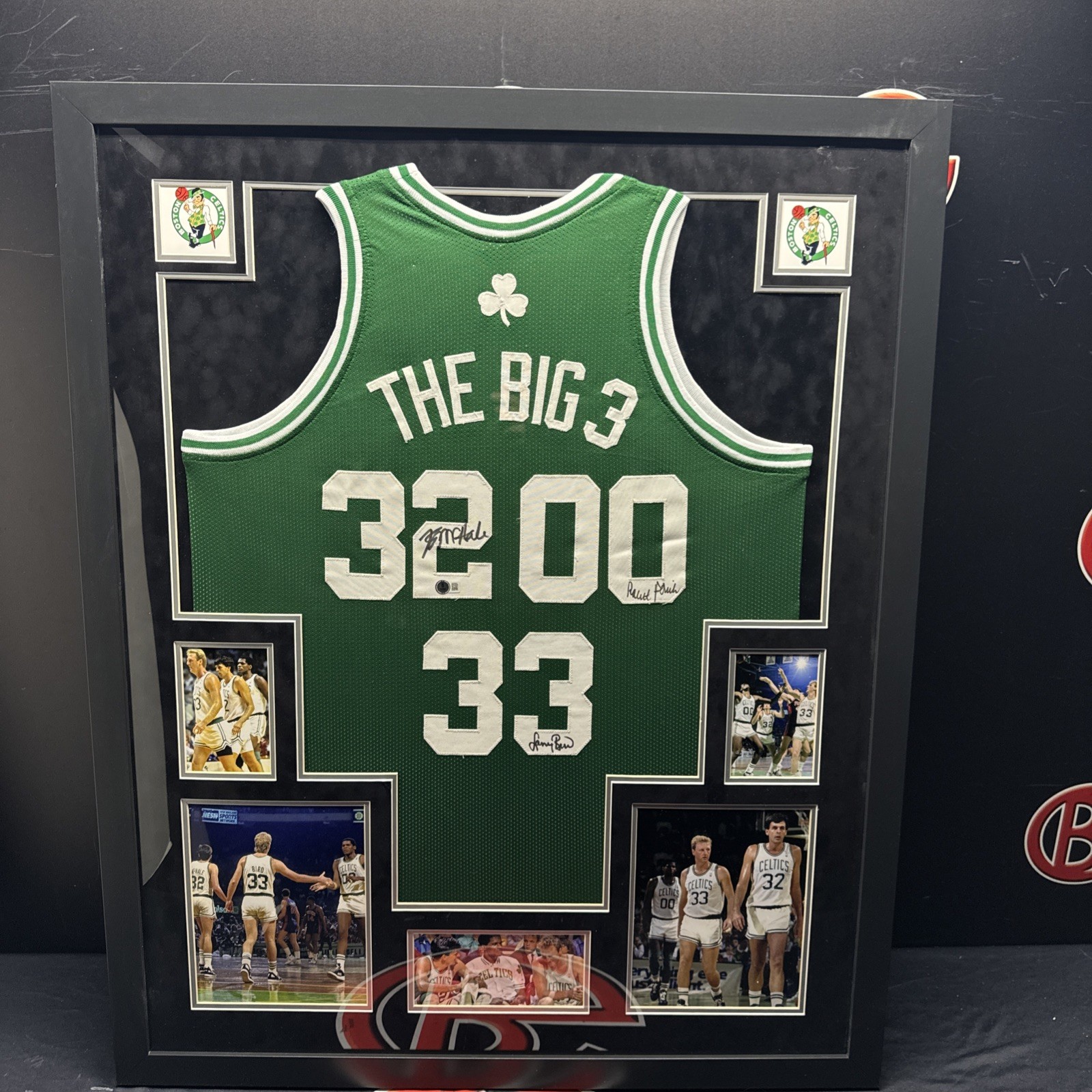Larry Bird Kevin McHale Robert Parrish Autographed Boston Celtics Jersey BAS COA Larry Bird Kevin McHale Robert Parrish Autographed Boston Celtics Jersey BAS COA
