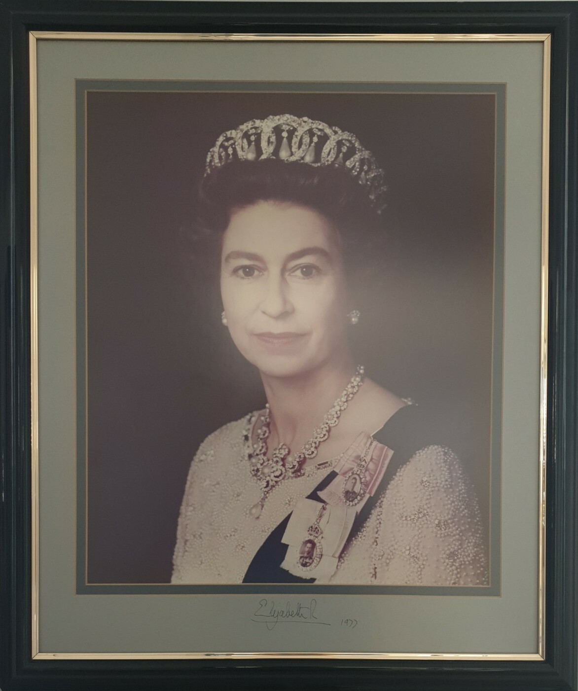 1977 Elizabeth II Signed Silver Jubilee Royal Portrait Pair Warhol Prince Philip 1977 Elizabeth II Signed Silver Jubilee Royal Portrait Pair Warhol Prince Philip