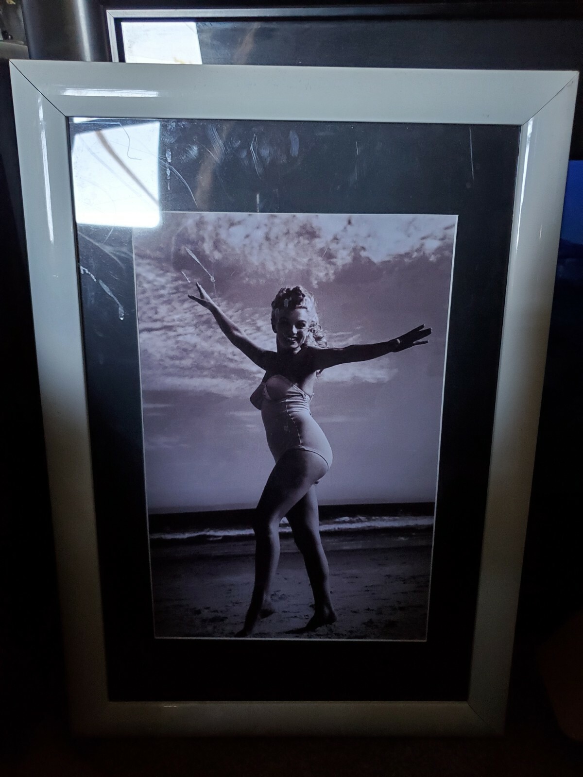 Marilyn Monroe Andre de Dienes BIG Vintage Young Pin-Up Photo Stamped