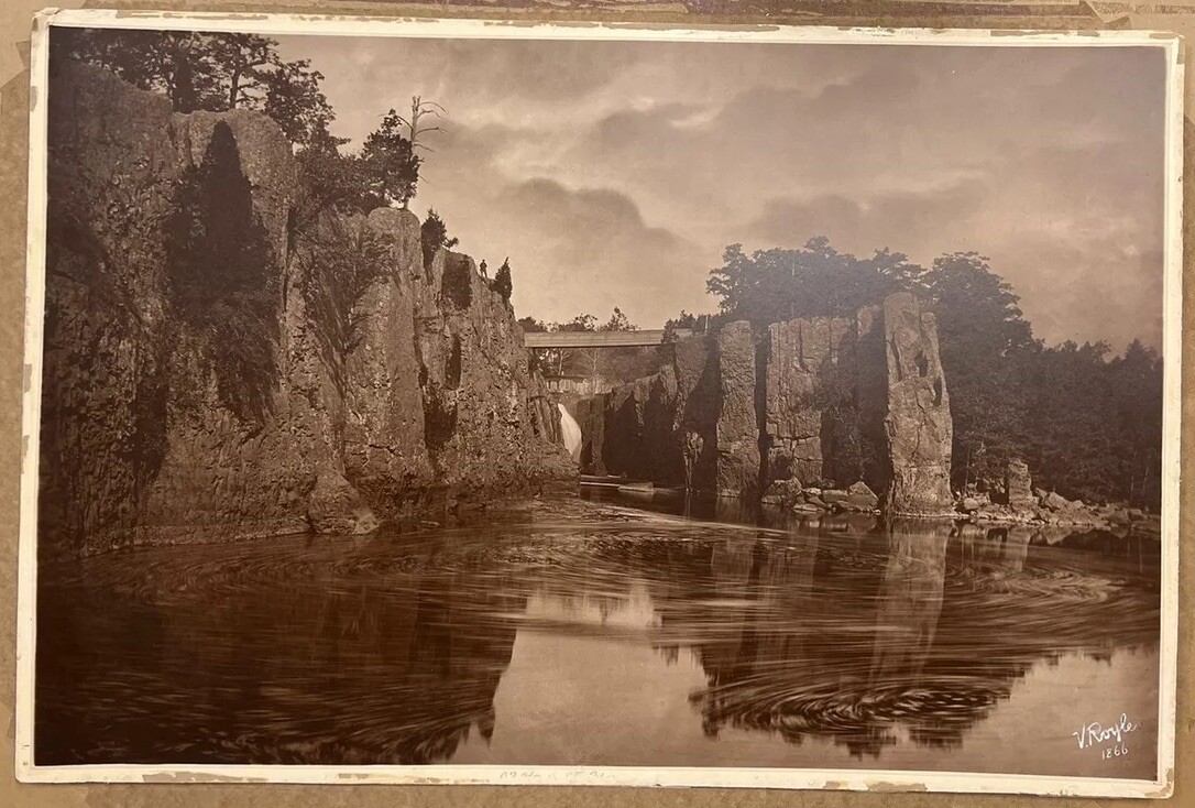 Antique Photo by Vernon Royle 1866 Paterson Great Falls 16x24 Inch Rare Antique Photo by Vernon Royle 1866 Paterson Great Falls 16x24 Inch Rare