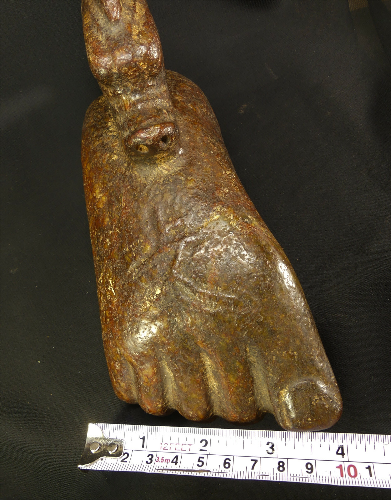 X-RARE Chinese Jade Statue of Buddha's Foot & Dragon King's Journey Immortality X-RARE Chinese Jade Statue of Buddha's Foot & Dragon King's Journey Immortality