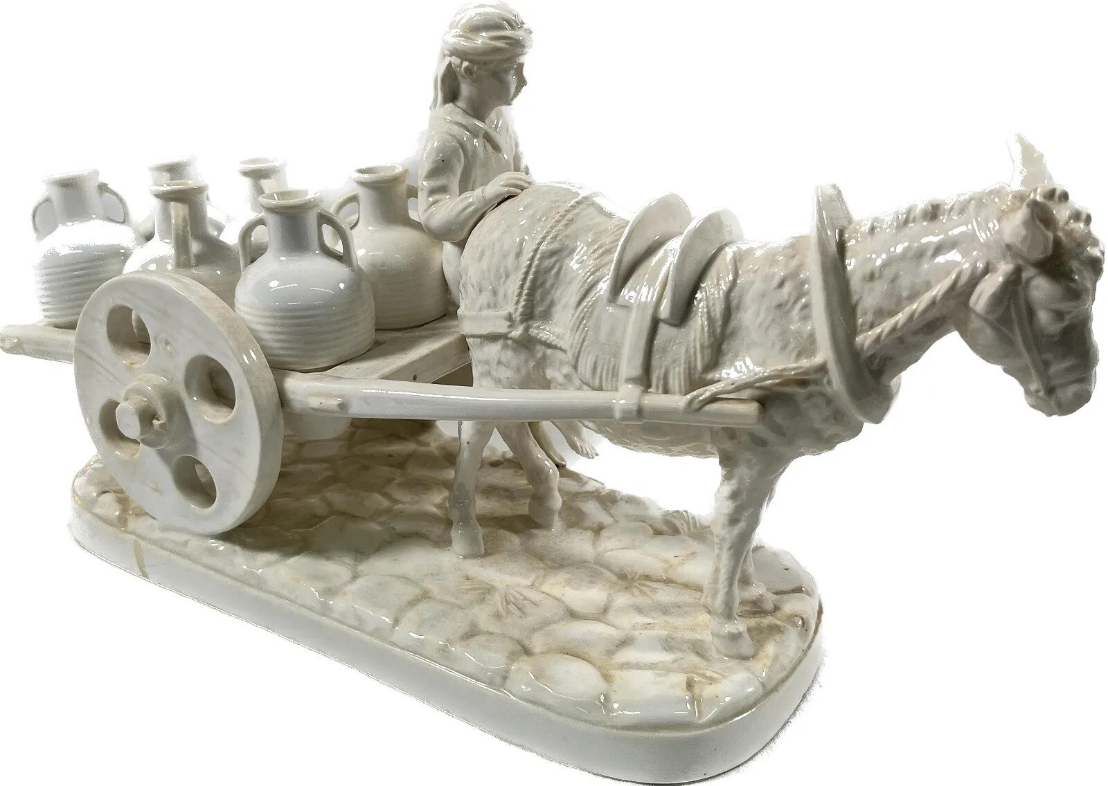 authentic chien blanc Copelands Spode donkey wine cart c1900 15 authentic chien blanc Copelands Spode donkey wine cart c1900 15