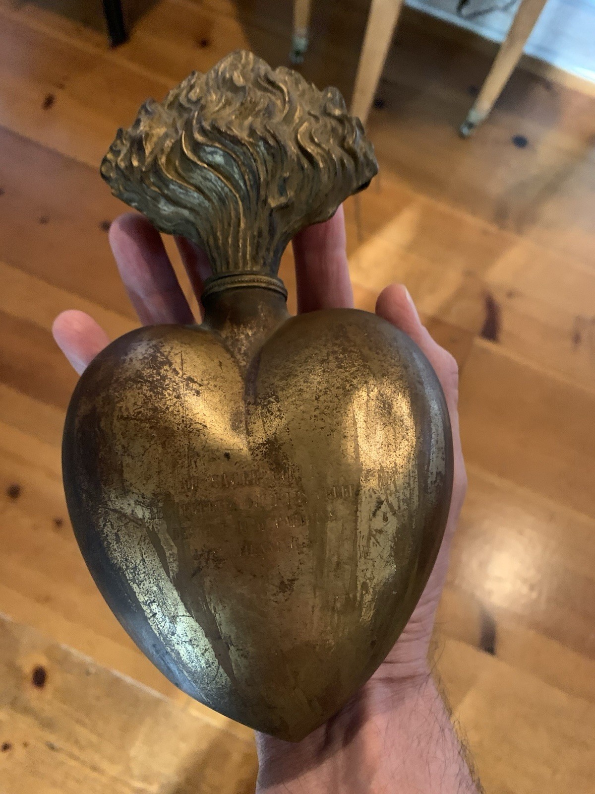Collection of 9 Large Antique Sacred Heart Ex Votos Collection of 9 Large Antique Sacred Heart Ex Votos