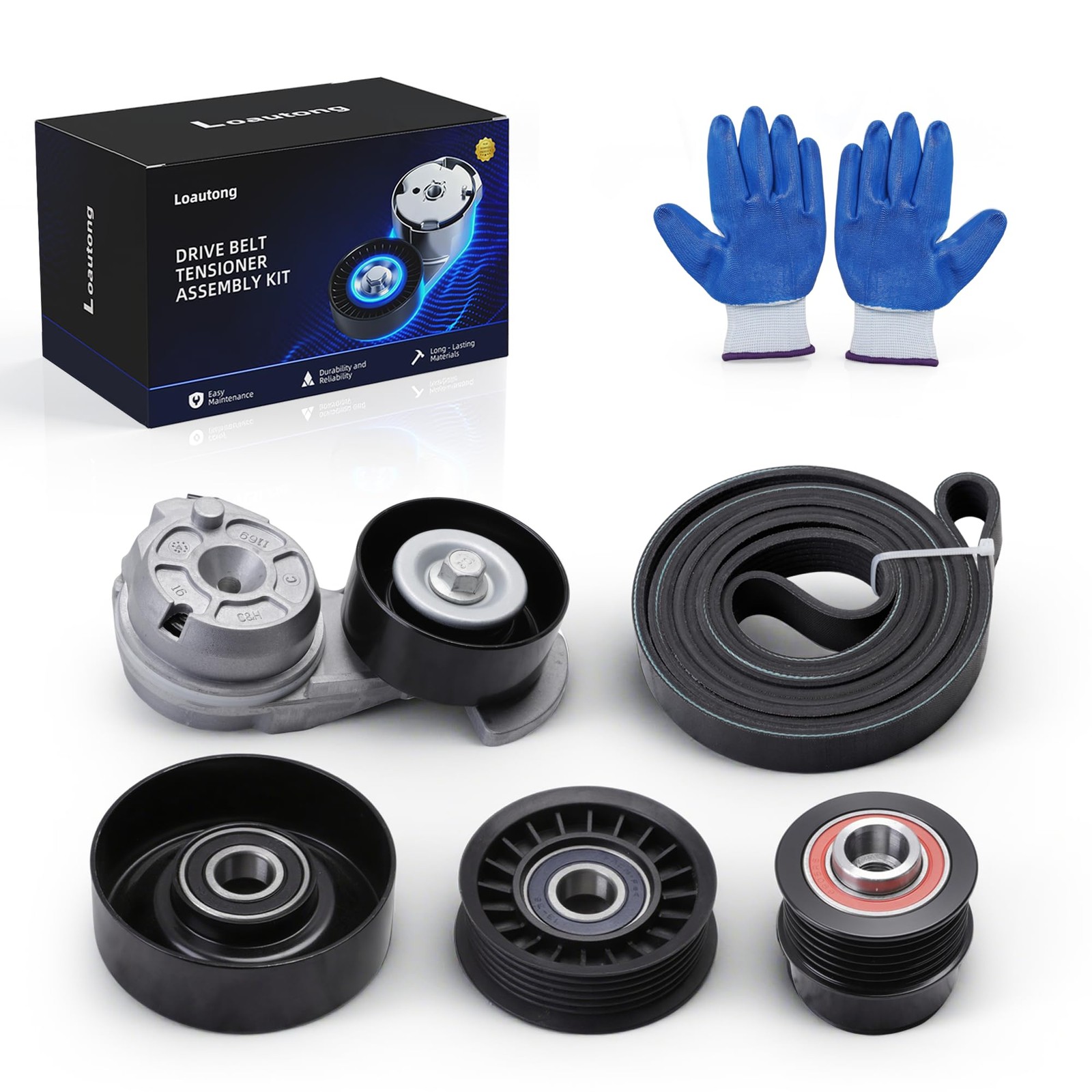 Serpentine Belt Tensioner Pulley Kit for Ford Crown Victoria, for Lincoln Tow... Serpentine Belt Tensioner Pulley Kit for Ford Crown Victoria, for Lincoln Tow...