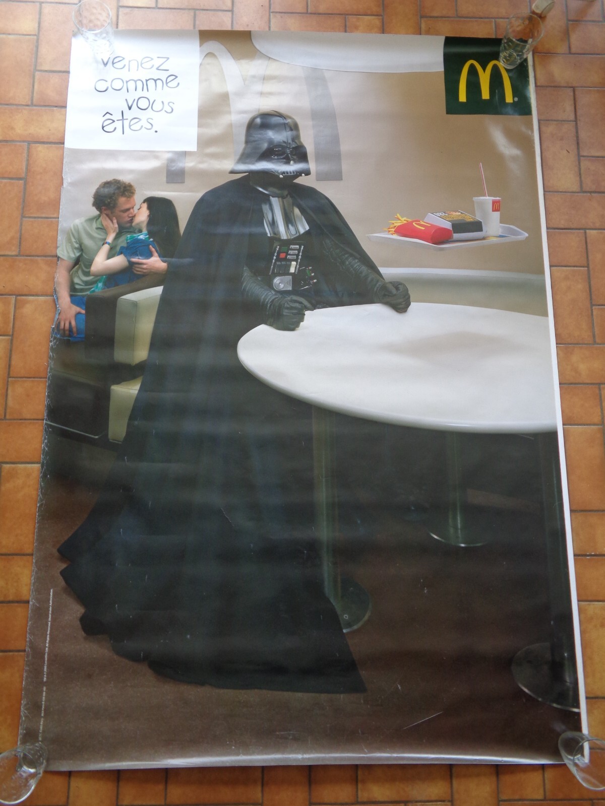 RARE FRENCH POSTER STAR WARS Mc Donald's 119x175cm Mc Do Darth Vader Darth Vader RARE FRENCH POSTER STAR WARS Mc Donald's 119x175cm Mc Do Darth Vader Darth Vader