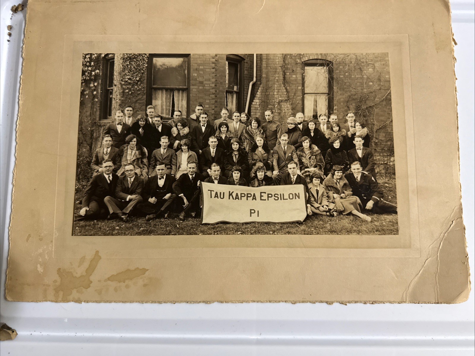 Vintage Tau Kappa Epsilon Pi College Fraternity 1920’s Group Photo Sweethearts Vintage Tau Kappa Epsilon Pi College Fraternity 1920’s Group Photo Sweethearts