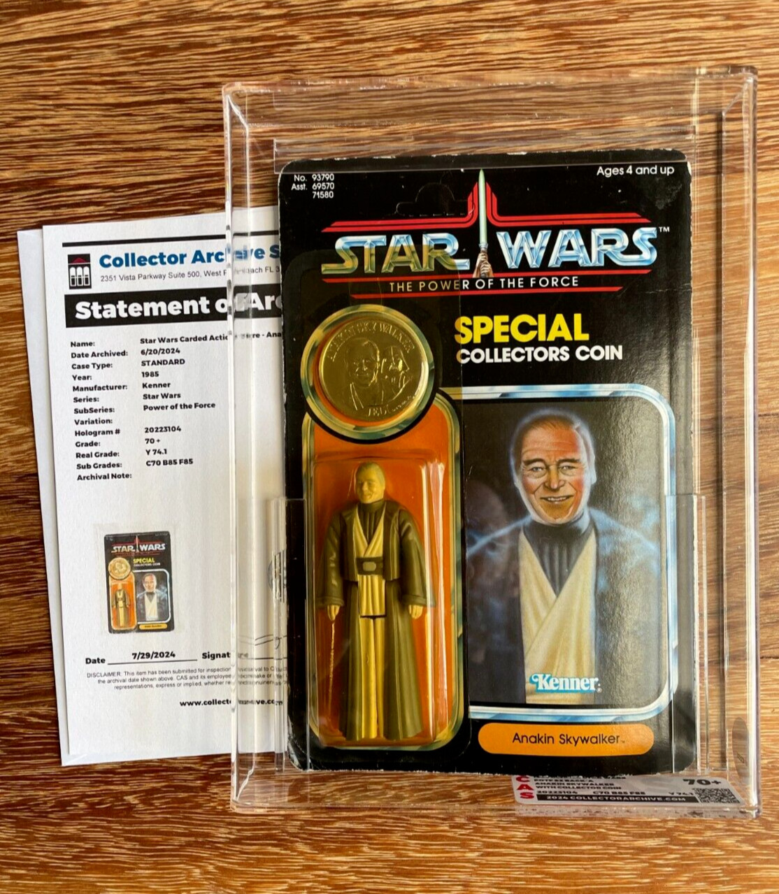 Star Wars Rare Vintage 1985 POTF ANAKIN SKYWALKER 92 Back CAS grade 70+ not AFA Star Wars Rare Vintage 1985 POTF ANAKIN SKYWALKER 92 Back CAS grade 70+ not AFA