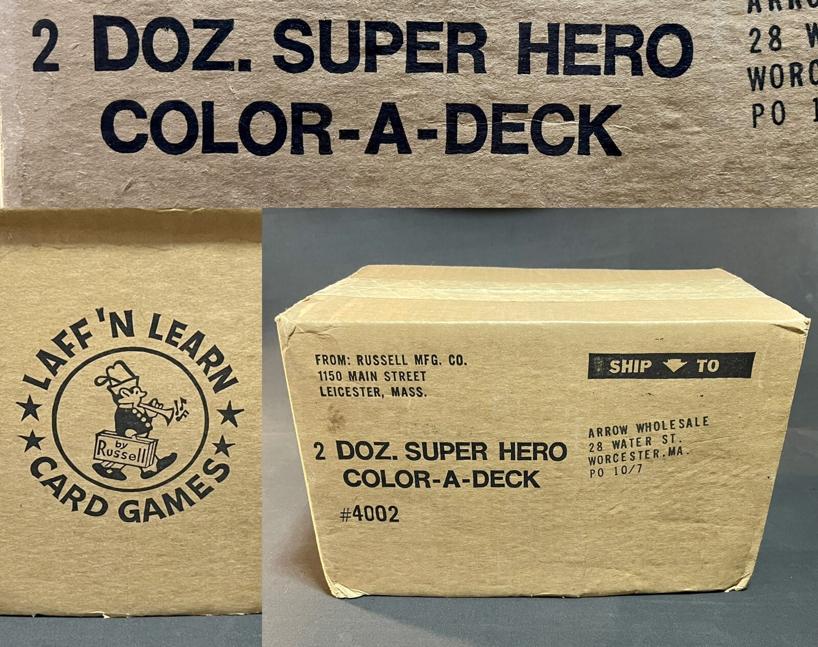 1977 Superhero Raw Grade Game Cards vTg Superman + Factory Case DC Playing Cards