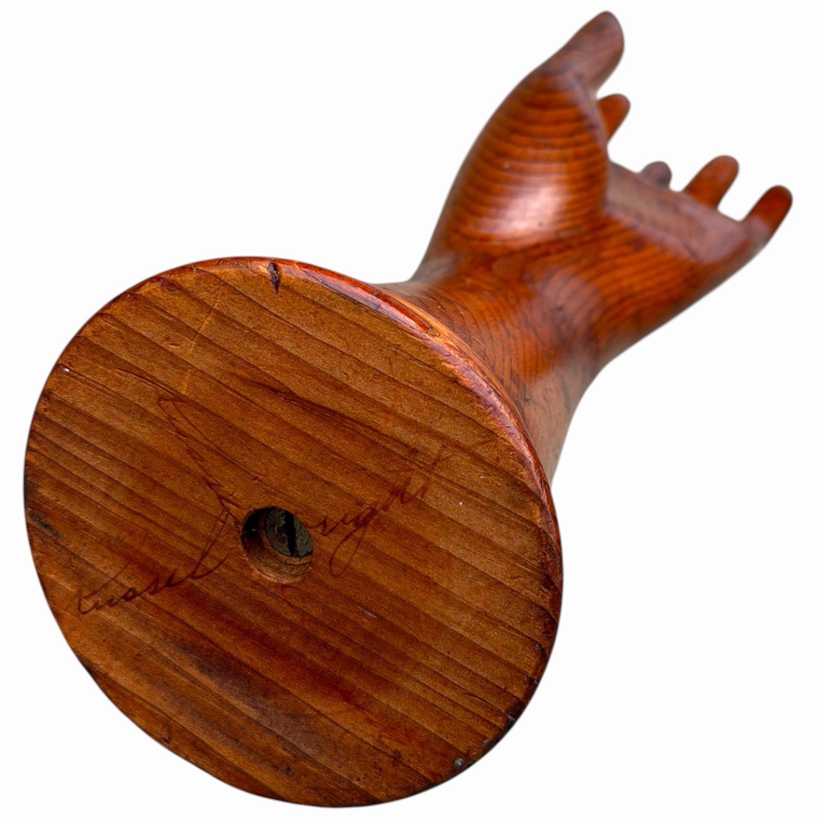 Russel Wright Carved Wood Hand Mannequin Store Display Jewelry Glove Stand Vtg Russel Wright Carved Wood Hand Mannequin Store Display Jewelry Glove Stand Vtg