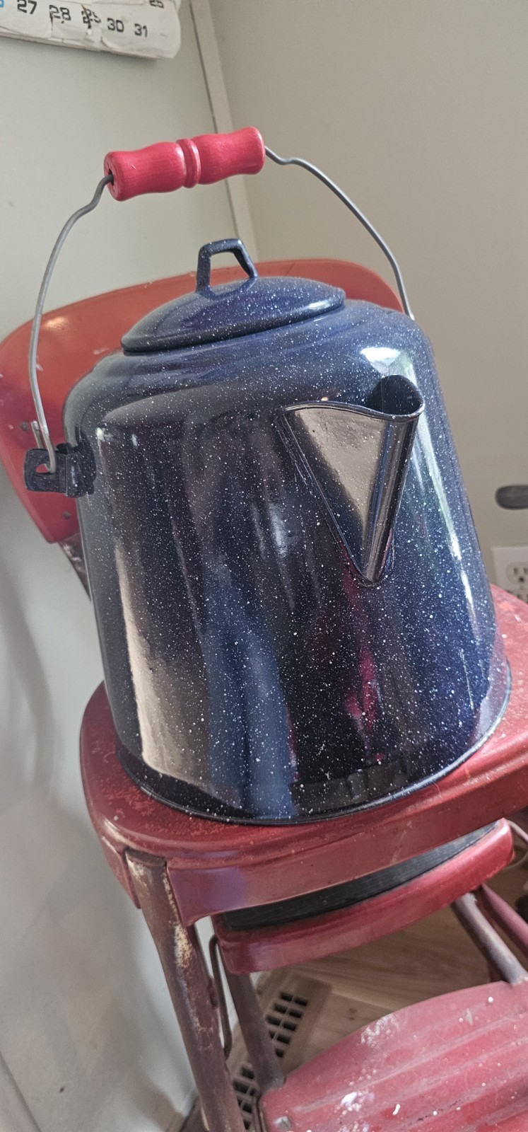 Ex Large Vintage Blue enamelware Ex Large Vintage Blue enamelware